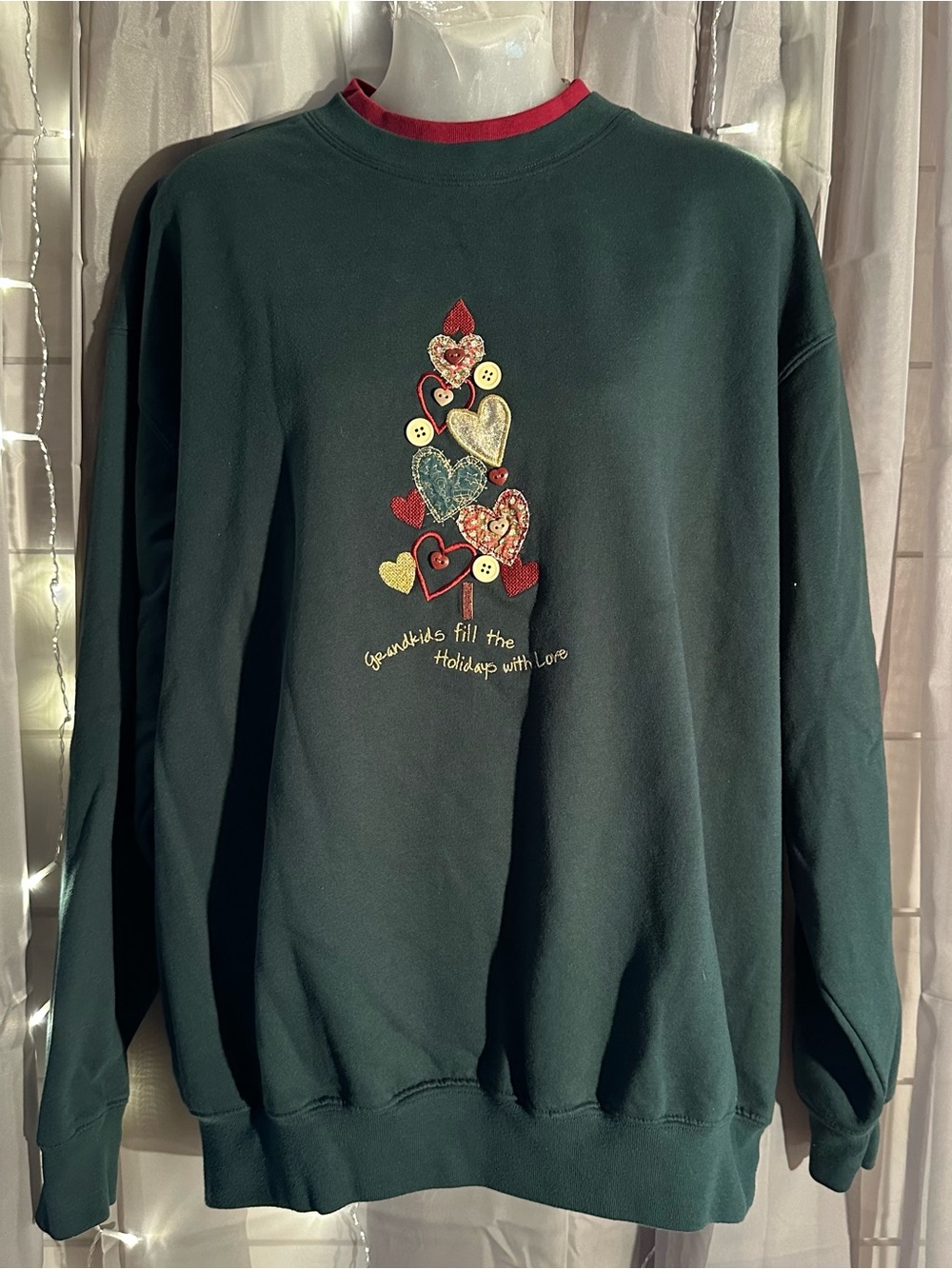 Vintage grandkids fill the holidays with love crewneck sweatshirt Sz 1x